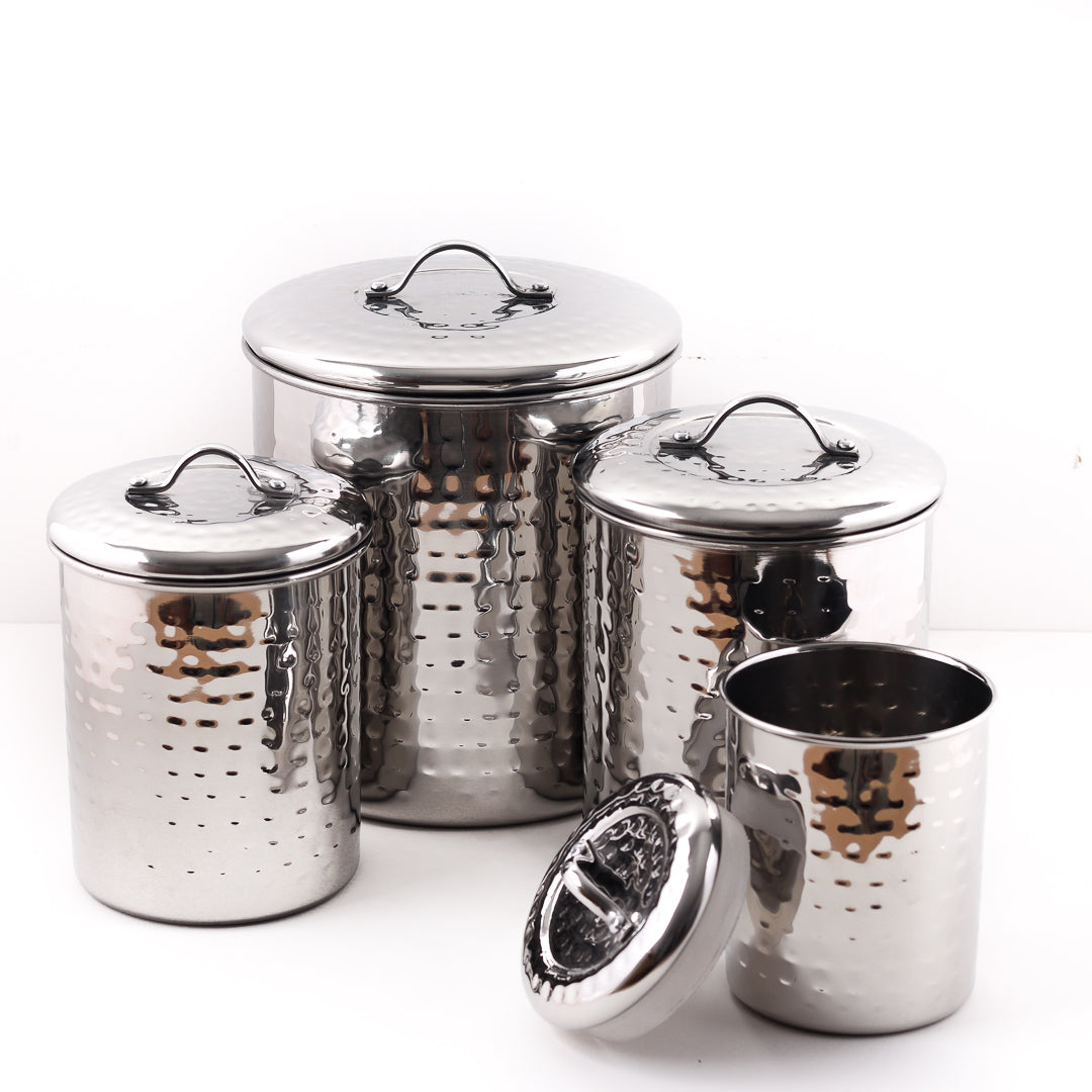 Hammered Shiny Canisters