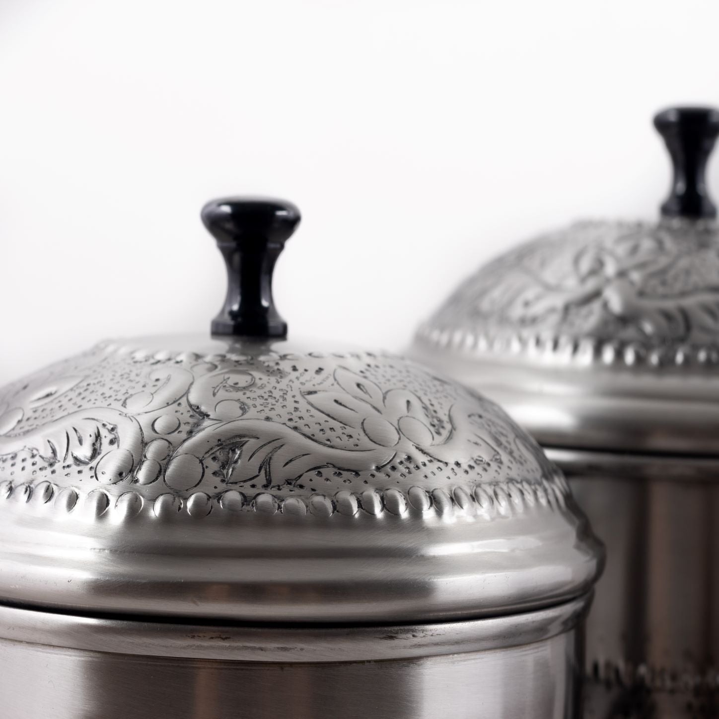 Embossed Antique Canisters