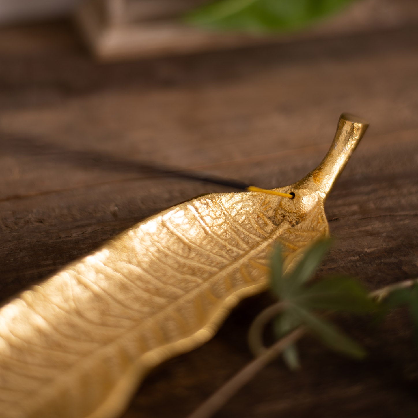 Gold Leaf Incense Holder