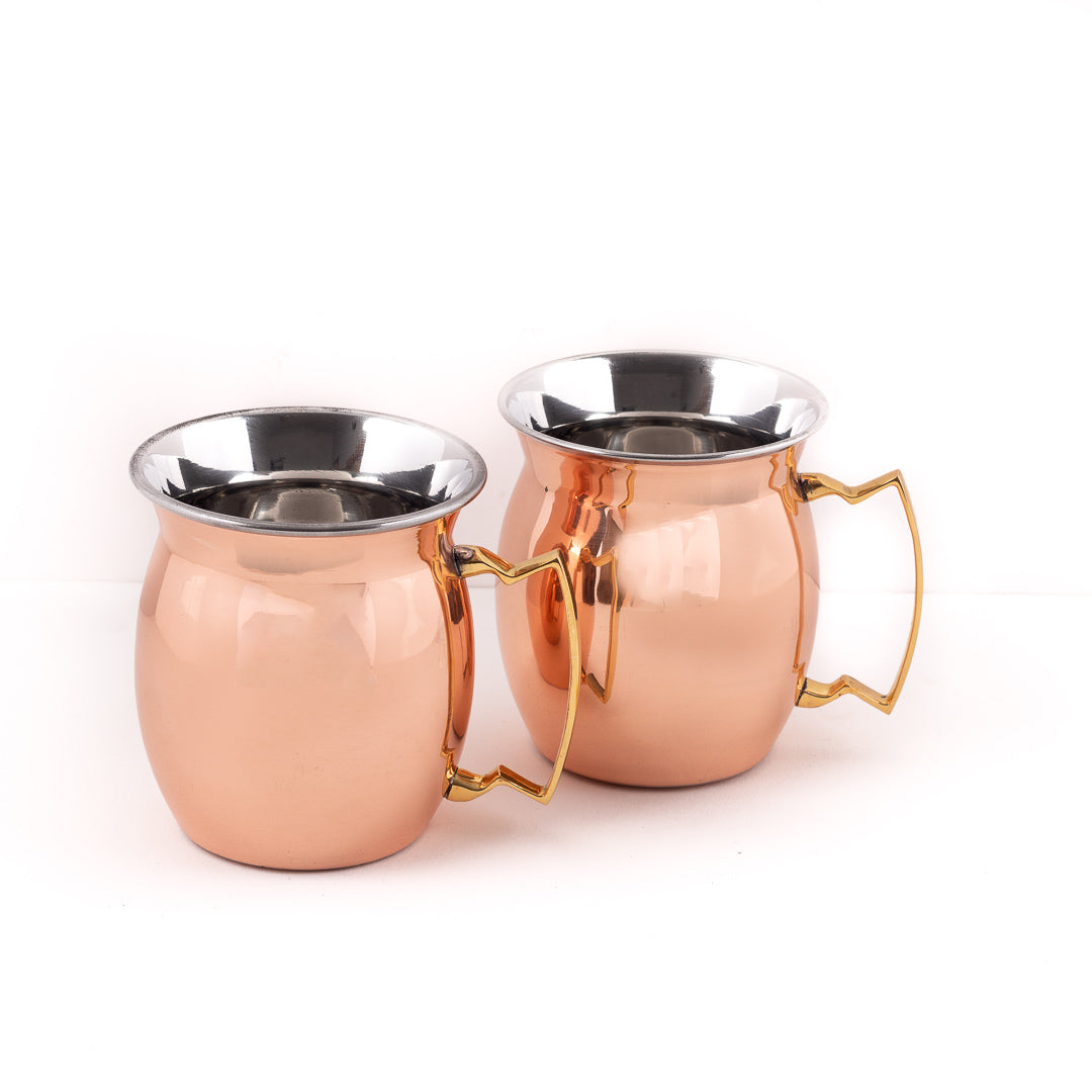 Fluted Copper 2 Ply Moscow Mule Mugs